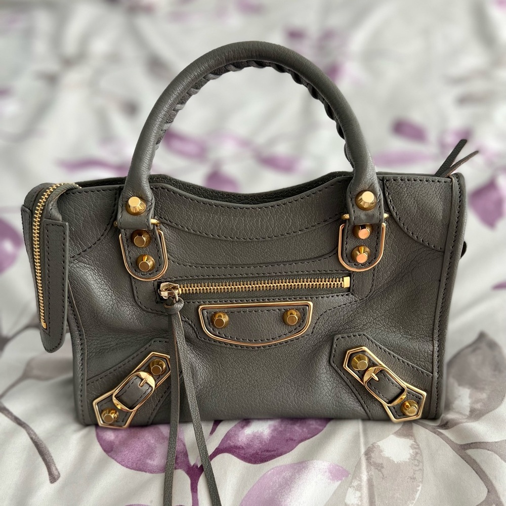 Balenciaga Metallic Edge mini city bag